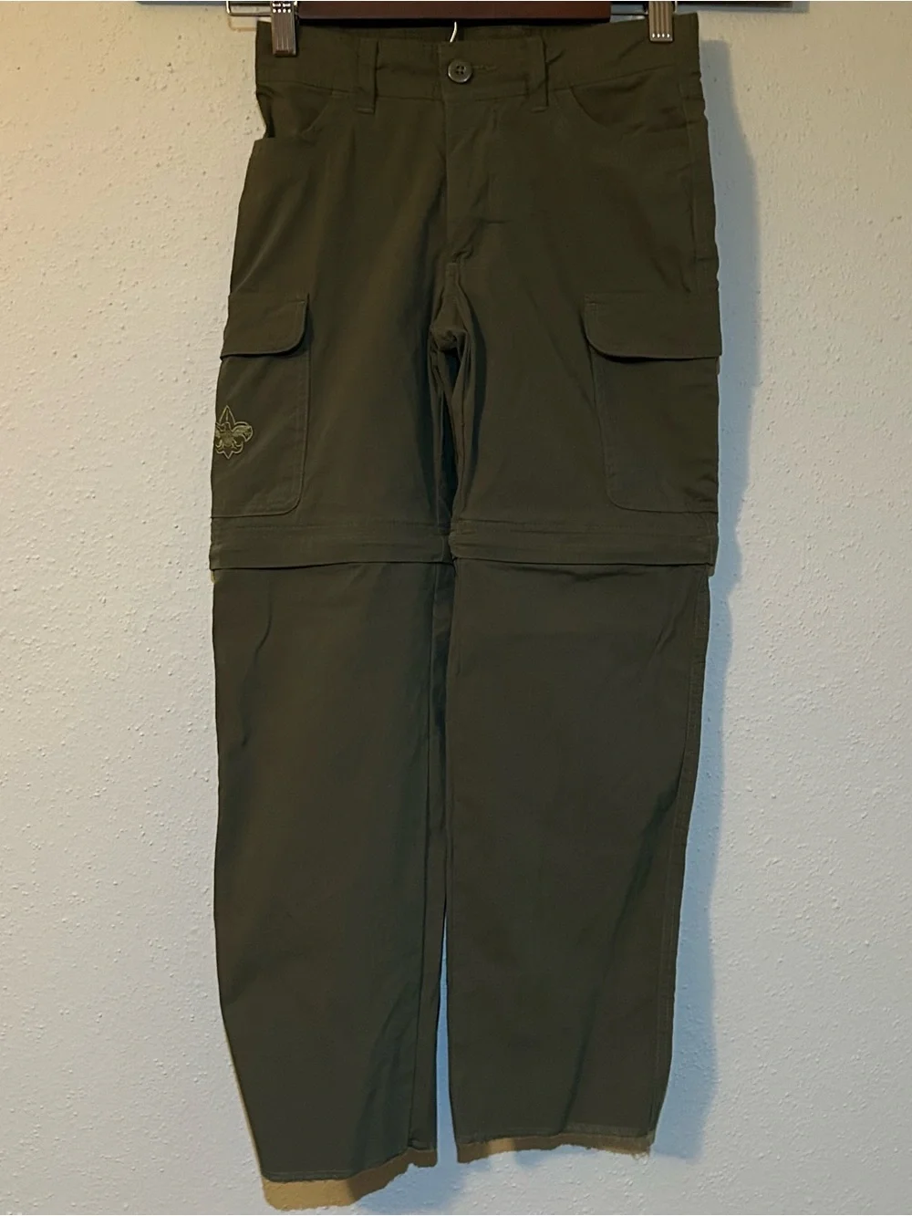 Boy Scouts of America Youth Switchback Convertible Pants Sz 8 Olive